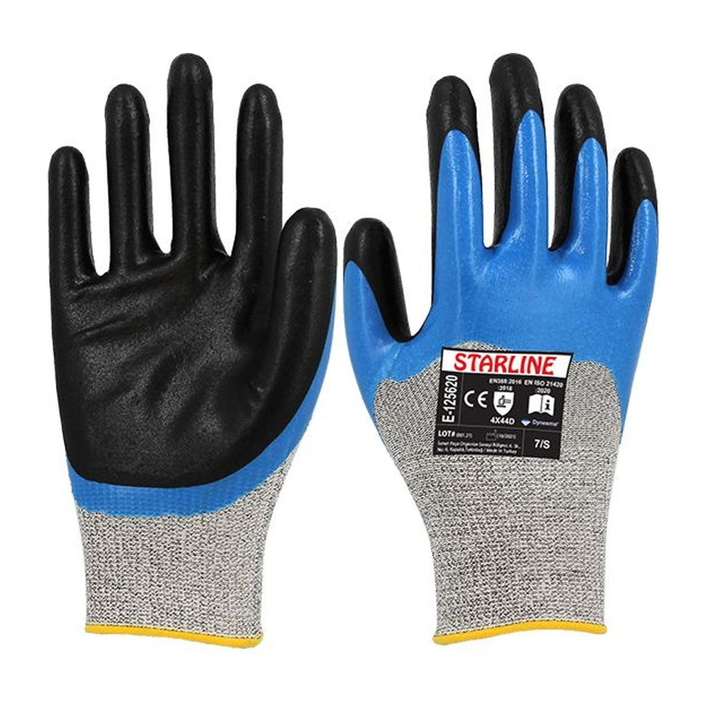 Starline E-125620 Kumlu Nitril Kaplı D Seviye Kesilmeye Dirençli Eldiven – görsel 2