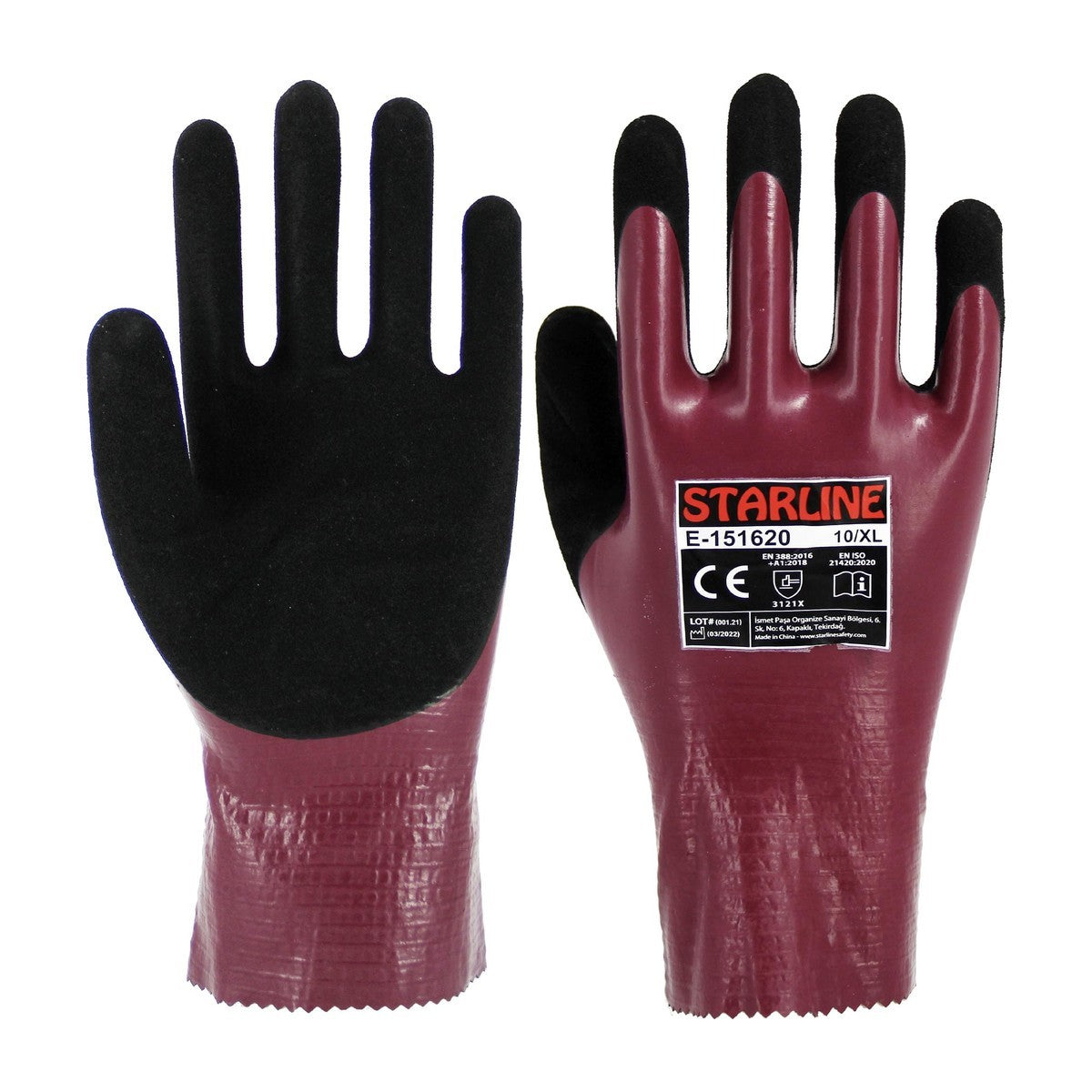 Starline E-151620 Köpük Nitril Kaplı İş Eldiveni