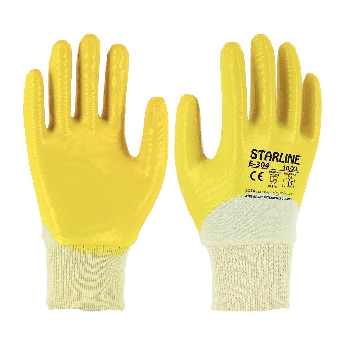 Starline E-304 Nitril Kaplı İş Eldiveni