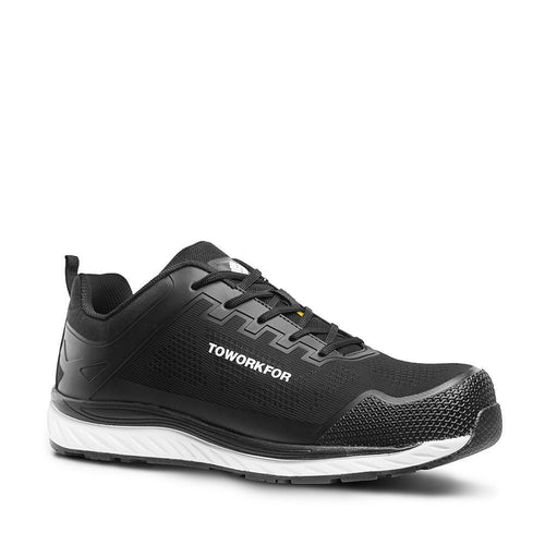 Toworkfor Super Set Black S1P | Electrician Safety Shoe with Composite Toe Cap