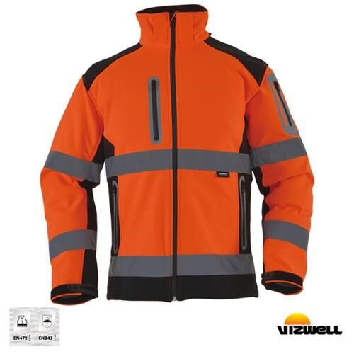 Vizwell™ Softshell Reflektörlü İki Renkli Mont iş güvenliği ekipmanı
