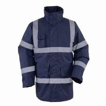 Vizwell™ 300 D Oxford Reflektörlü İçi Kapitoneli Lacivert Parka iş güvenliği ekipmanı