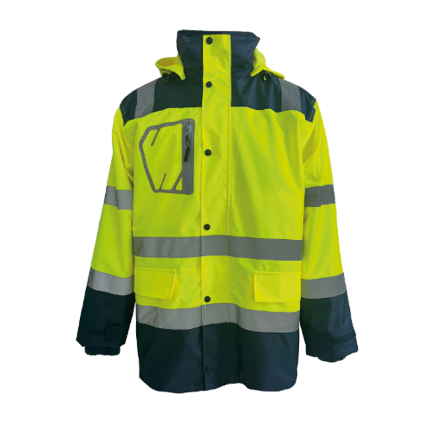 Vizwell™ 300 D Oxford Reflektörlü 3+1  Parka Sarı Lacivert iş güvenliği ekipmanı