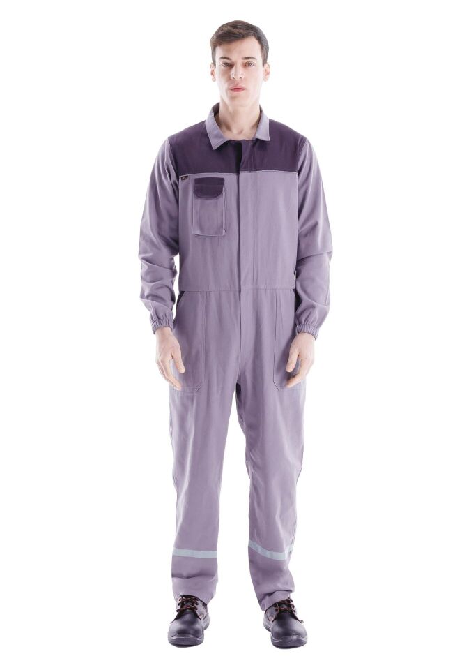 Safesawa Boy Tulum | İşçi Tulumu Pamuklu Gri 245 gsm