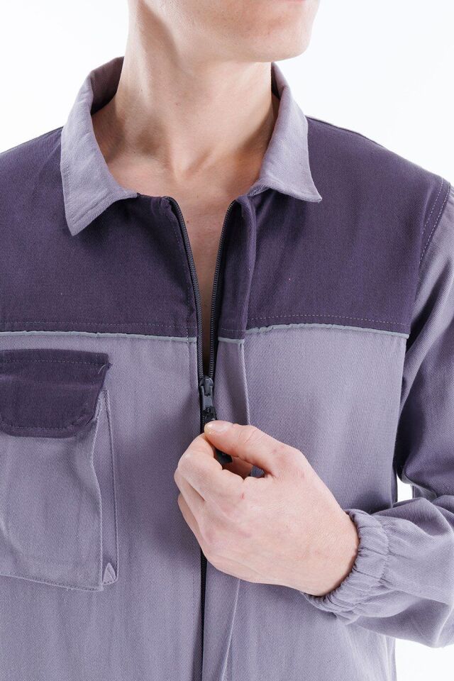 Safesawa Boy Tulum | İşçi Tulumu Pamuklu Gri 245 gsm