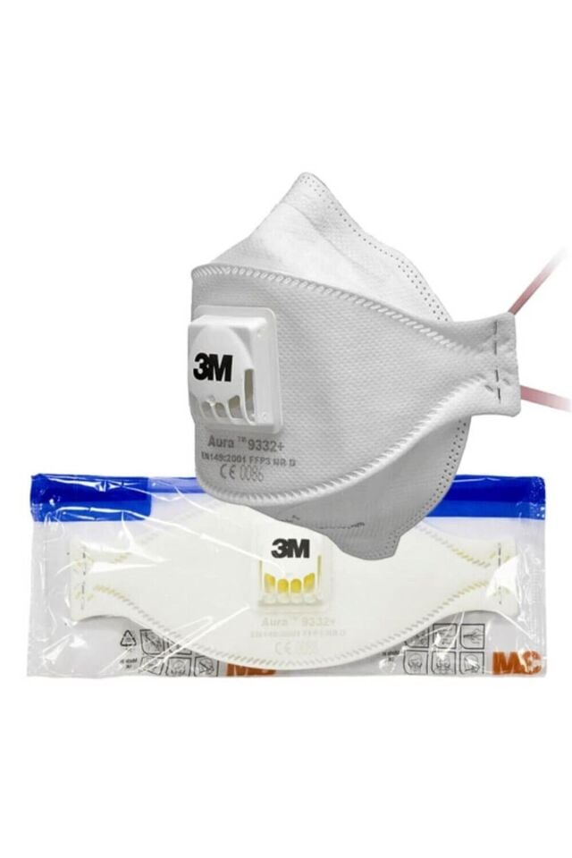 3m Aura 9332 Ffp3 Ventilli Solunum Koruyucu Maske - 10`lu Paket