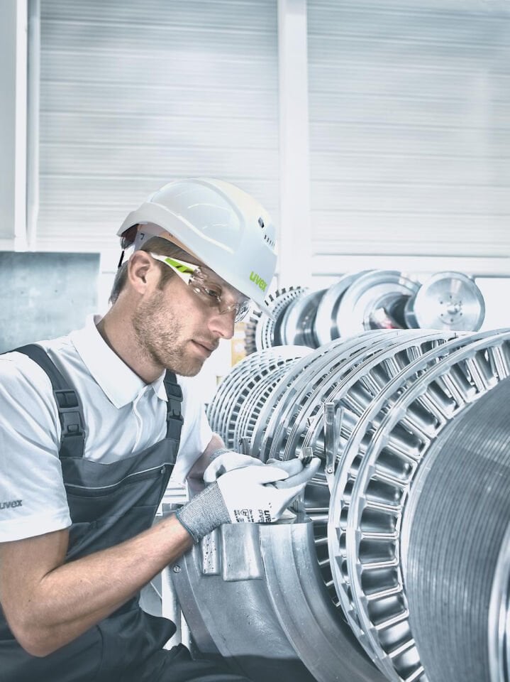 Uvex 9772040 IES- Beyaz Baret Mühendis HDPE Havalandırma+  6 Nokta İçlik + Ter Bandı | EN 397