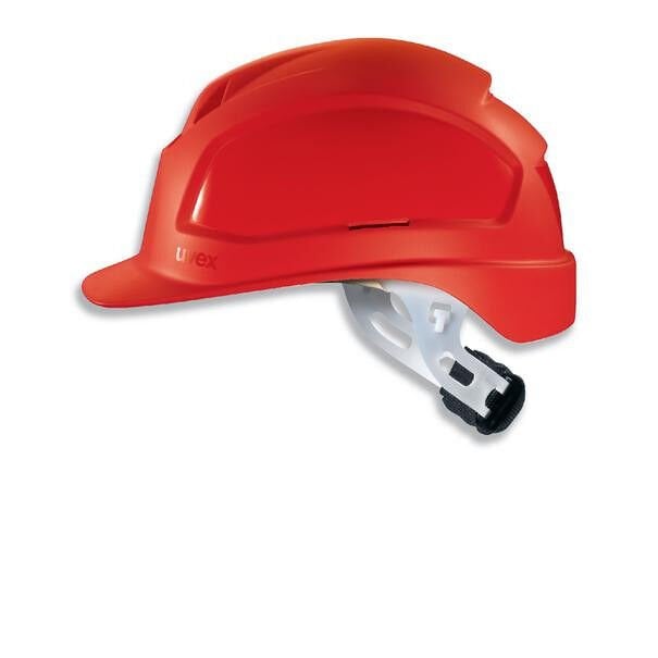 Uvex 9770330 EWR- Kırmızı Elektrikçi Baret 1500 V +  Havalandırmasız + Uzun Siper + 6 Nokta İçlik	| EN 50365 (1000 V AC)