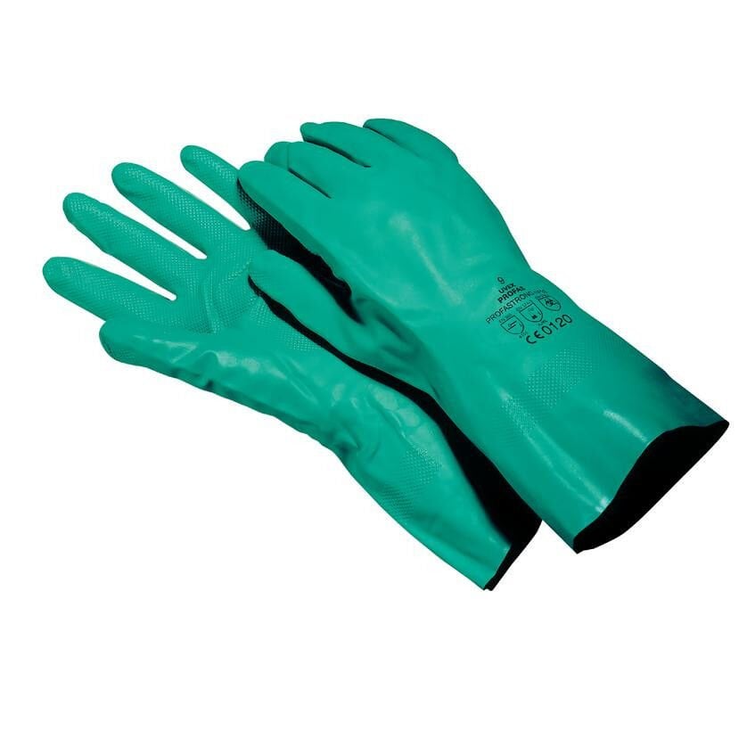 Uvex 60122	Profastrong NF33 Eldiven Kimyasallara Karşı Koruyucu Eldivenler Nitril Kauçuk (NBR)	Kalınlık: 0.38 mm Uzunluk: 33 cm | EN 420 / EN ISO 374-1 / EN ISO 374-5