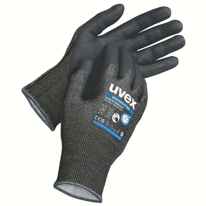Uvex 60068 Phynomic F XG Kesilme Dirençli İş Eldiveni 100°C Isı  Dayanımı + Köpük Kaplama + 3D Ergo + Dokunmaktik Ekran Uyum	| EN 388: 4X43F /  EN 407: X1XXXX