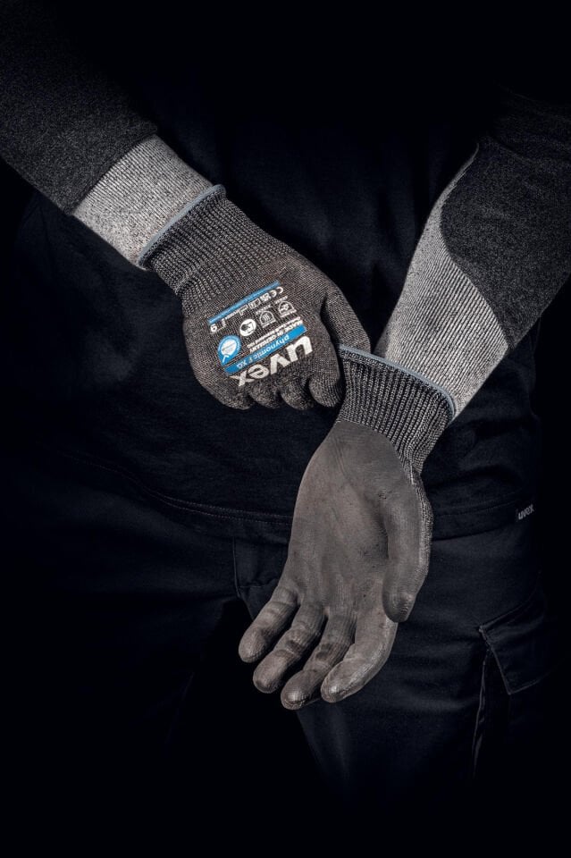 Uvex 60068 Phynomic F XG Kesilme Dirençli İş Eldiveni 100°C Isı  Dayanımı + Köpük Kaplama + 3D Ergo + Dokunmaktik Ekran Uyum	| EN 388: 4X43F /  EN 407: X1XXXX