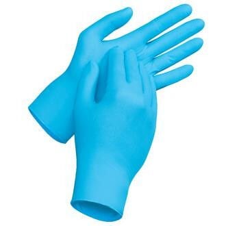 Uvex U-Fit Ft Tek Kullanımlık Eldiven - Kimyasal İş Eldiveni Nitril kauçuk (NBR) + Kalınlık 0.10 mm Uzunluk 24 Mavi * 100 Adet