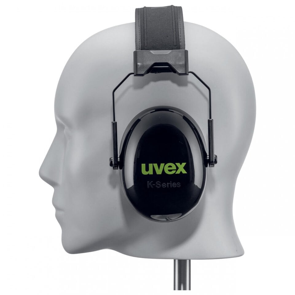 Uvex 2630010 K10 Katlanır Kafa Bantlı Kulaklık SNR 30 dB  Yeşil - Siyah | EN 352-1