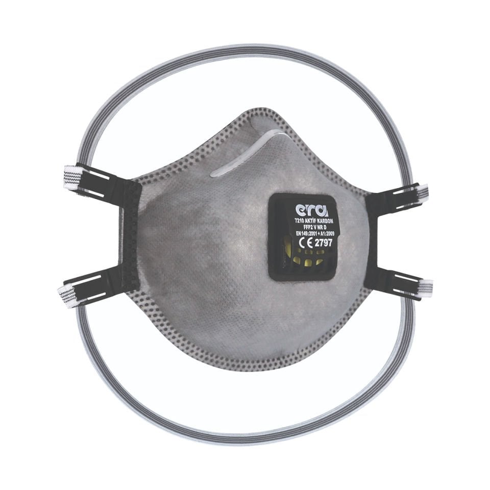 Era 7210 AC V Ventilli FFP2 NR D Aktif Karbonlu Maske 10'lu Paket