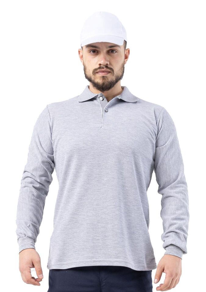 Safesawa Regular Polo Pike Uzun Kollu Tişört 200 gsm