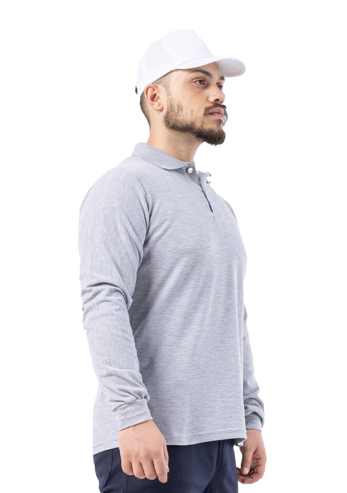 Safesawa Regular Polo Pike Uzun Kollu Tişört 200 gsm