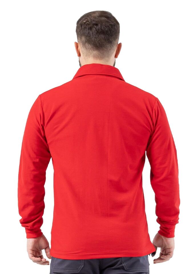 Safesawa Regular Polo Pike Uzun Kollu Tişört 200 gsm