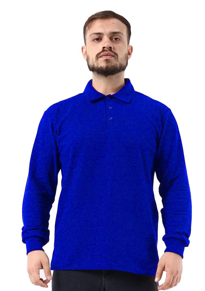 Safesawa Regular Polo Pike Uzun Kollu Tişört 200 gsm