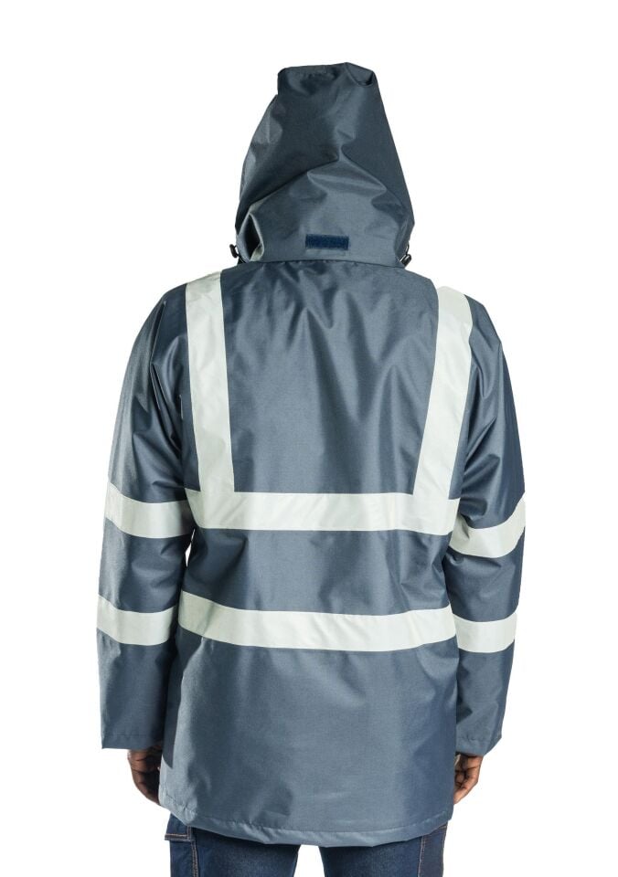 Alaska 5 in 1 Parka İş Kaban Lacivert 300D Oxford PU Kaplı