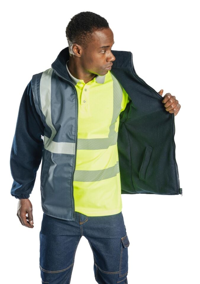 Alaska 5 in 1 Parka İş Kaban Lacivert 300D Oxford PU Kaplı