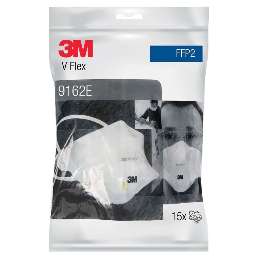 3M 9162E FFP2 Ventilli Toz Maskesi 15'li