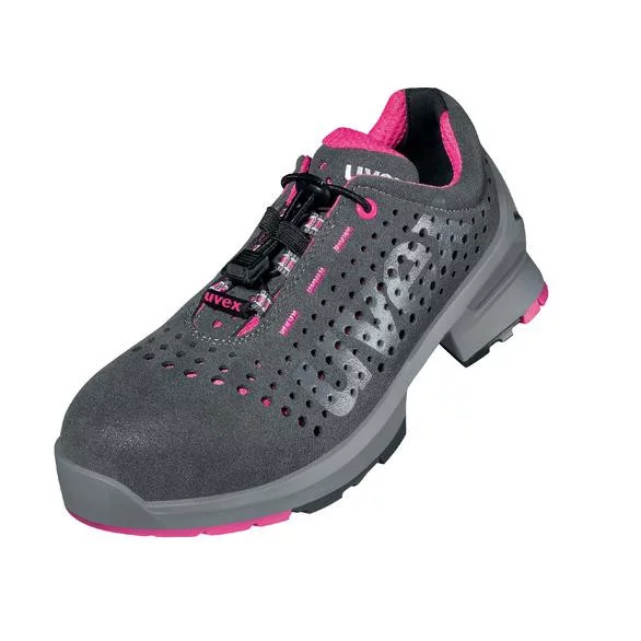 Uvex 8561 Ladıes S1 SRC ESD Pembe Süet Delikli Kadın İş Ayakkabısı