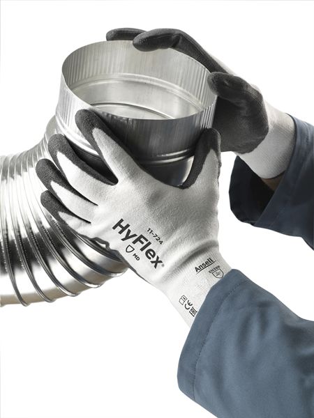 Ansell AN 11-724 Hyflex Poliüretan Kaplama B Kesilme Dirençli İş Eldiveni Gri Siyah