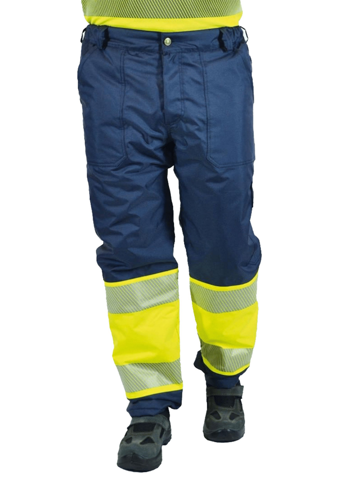 Alaska Hi-Vis Kapitoneli Pantolon Reflektörlü 300D Oxford PU Kaplı