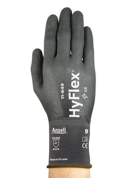Ansell AN 11-849 Hyflex Fortix İnce Köpük Nitril Kaplama 100 ° Isı Dayanımı EN407