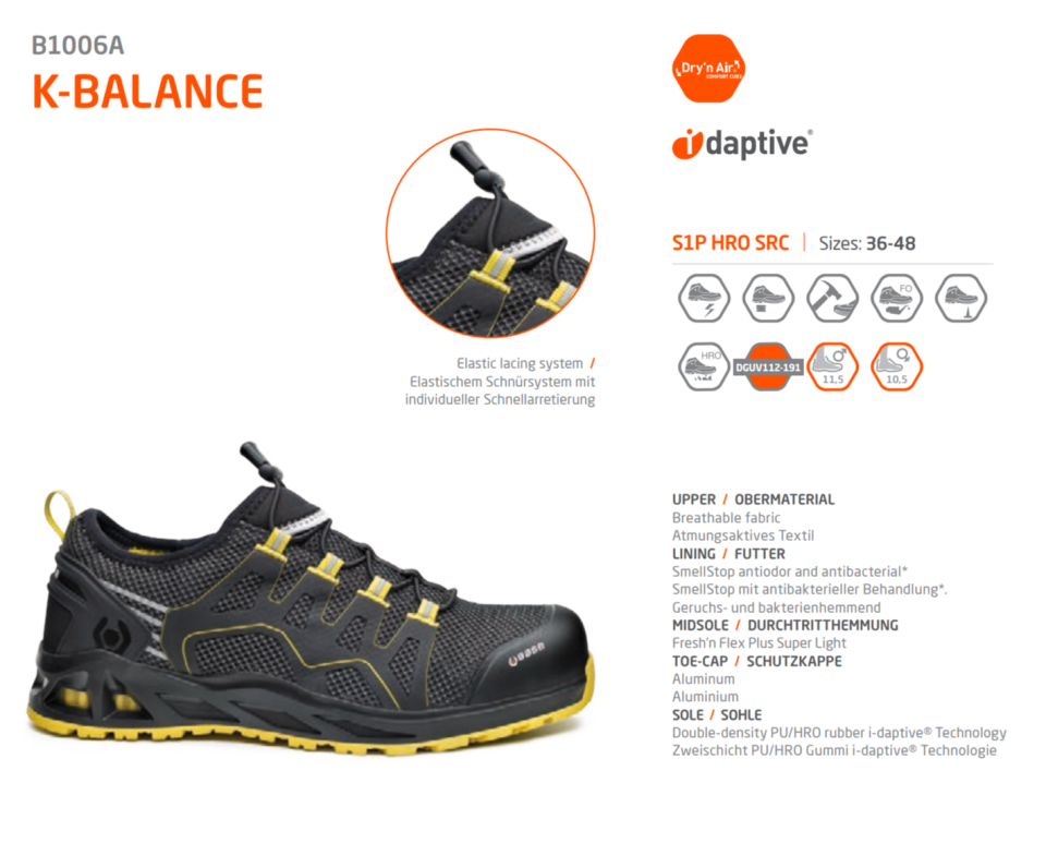 Base B1006A K-Balance S1P HRO SRC İş Ayakkabısı