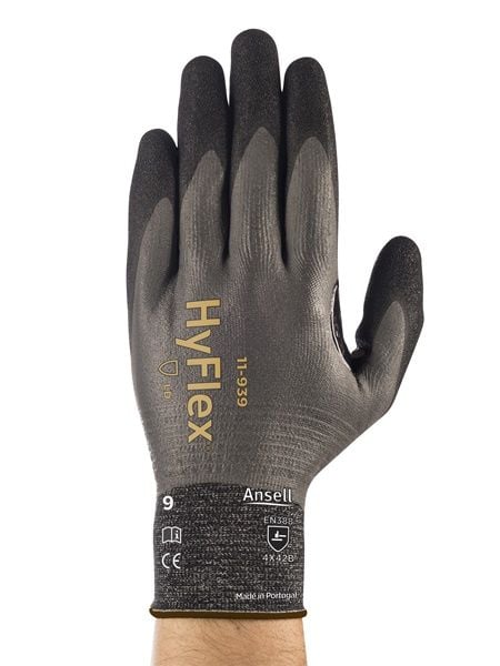 Ansell AN 11-939 Hyflex Tam Kaplı Köpük Nitril Kaplama	Yağlı Ortam İş Eldiveni EN:388 4X42B |