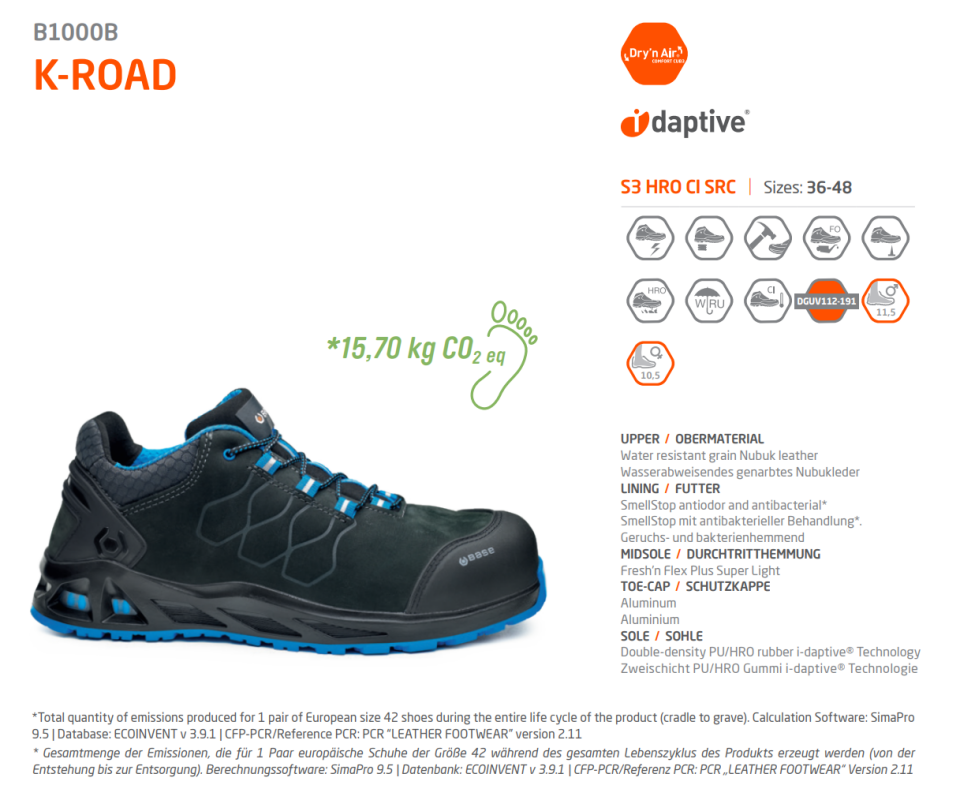 Base B1000B K-Road S3 HRO SRC Elektrikçi İş Ayakkabısı