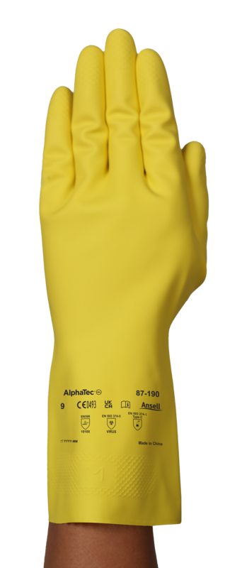 Ansell AN 87-190 AlphaTec Doğal Lateks Kauçuk Balıkpulu Doku  Uzunluk: 305 Kalınlık 0.35 mm