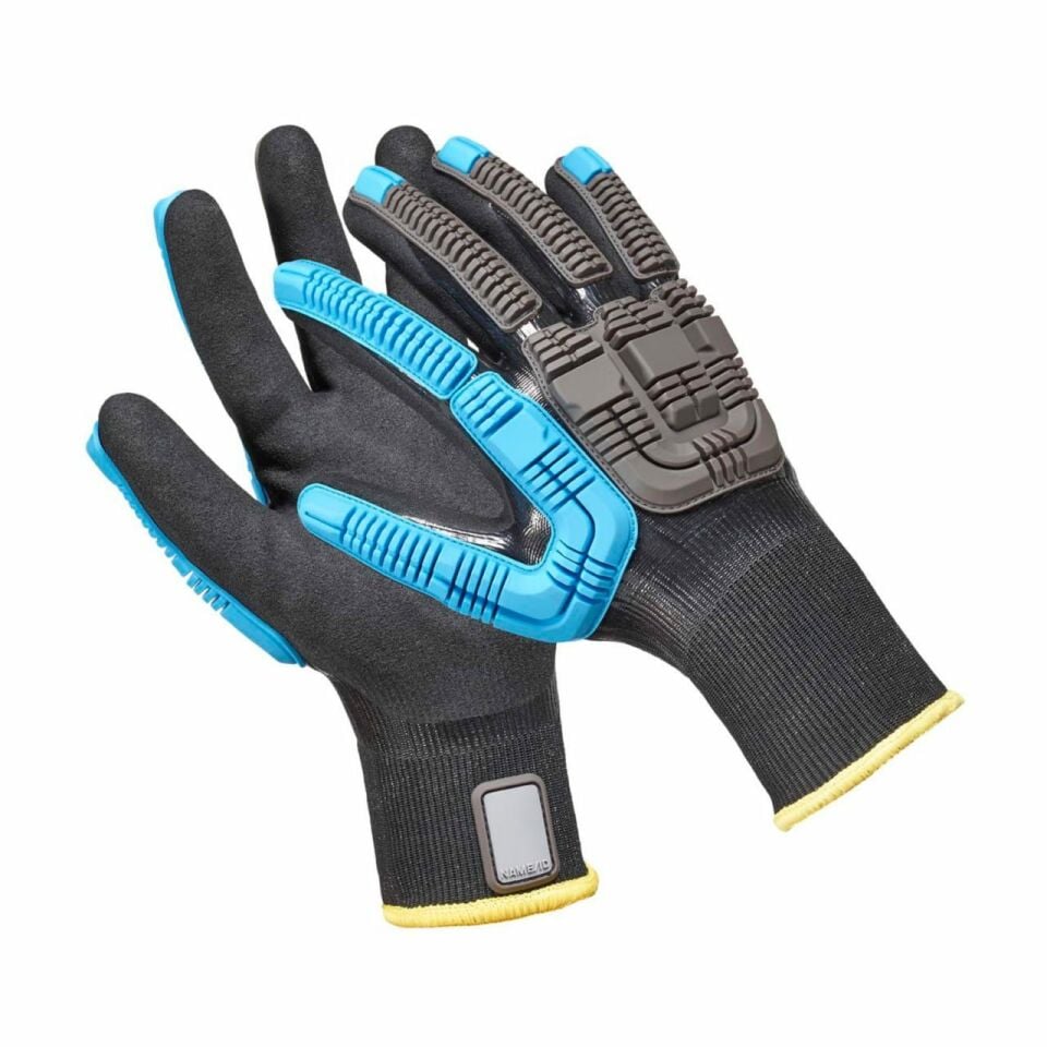 Honeywell Rig Dog Knit Water Resistant, Örgü Bilek, Tam Kesilme Dirençli, Çift Daldırma, Su Geçirmez, Parmak ve El Üstü Kısımları Ekstra Takviyeli, EN407 (X1XXXX), Darbe Dayanımlı (P)