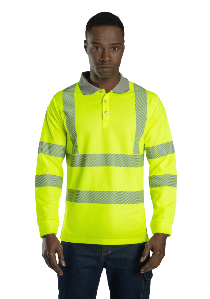 Alaska Hi-Vis Uzun Kollu Polo Reflektörlü Sweatshirt