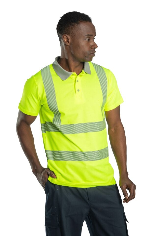 Alaska Hi-Vis Polo T-Shirt Neon Sarı Reflektörlü