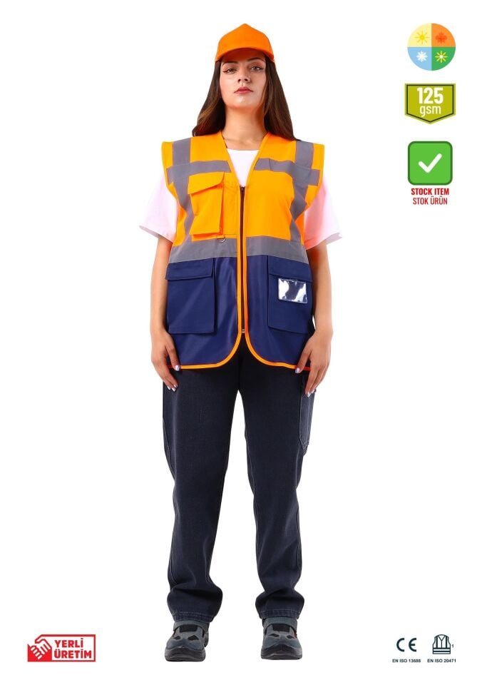 Alaska Hi-Vis Reflektörlü Mühendis Yelek 125 Gr