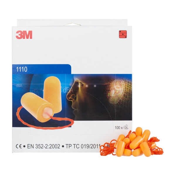 3M 1110 İpli Kulak Tıkacı 100 Çift