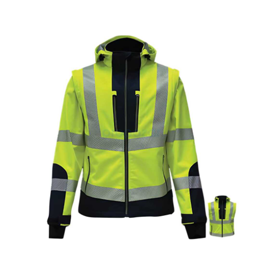 Vizwell™ Reflektörlü Ripstop Softshell Kollar Çıkmalı  Teknik Mont