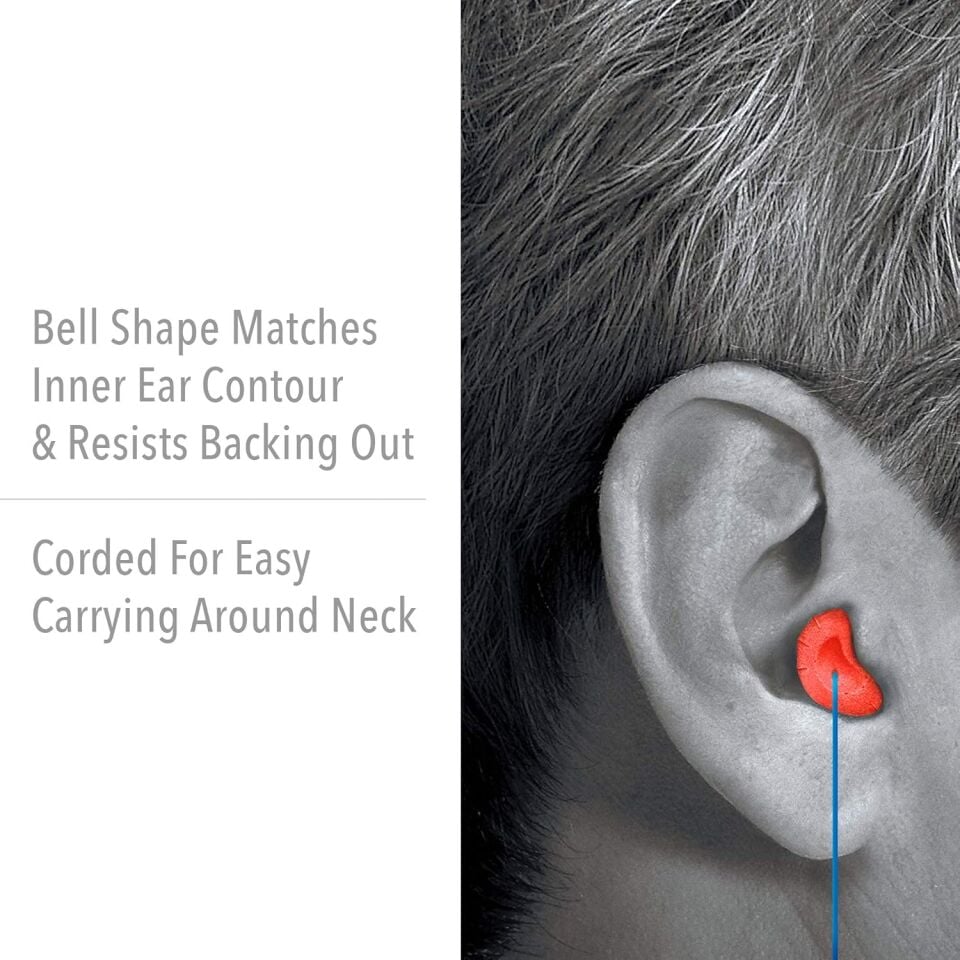 HONEYWELL 3301130 MAX Kablolu Tek Köpük Kulak Tıkacı Howard Leight, 100 adet (MAX-30), turuncu