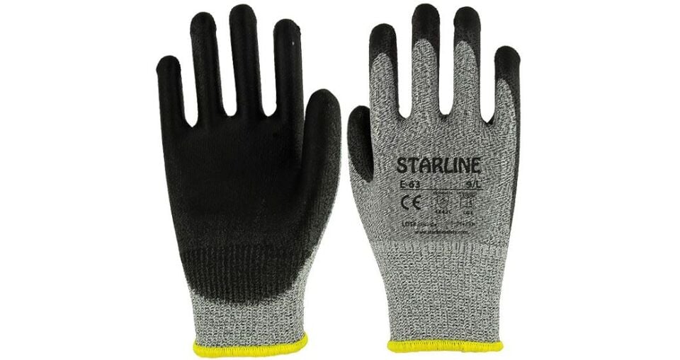 Starline E-63 PU Kaplı C Kesilme Dirençli İş Eldiveni