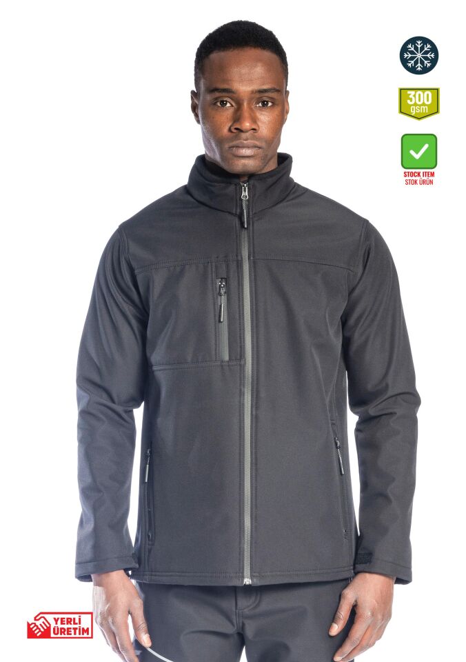 Safesawa Dark Softshell İş Ceketi  300 gsm