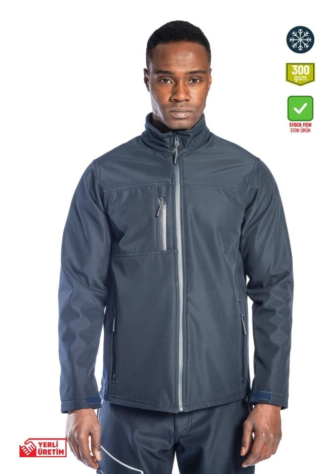 Safesawa Dark Softshell İş Ceketi  300 gsm