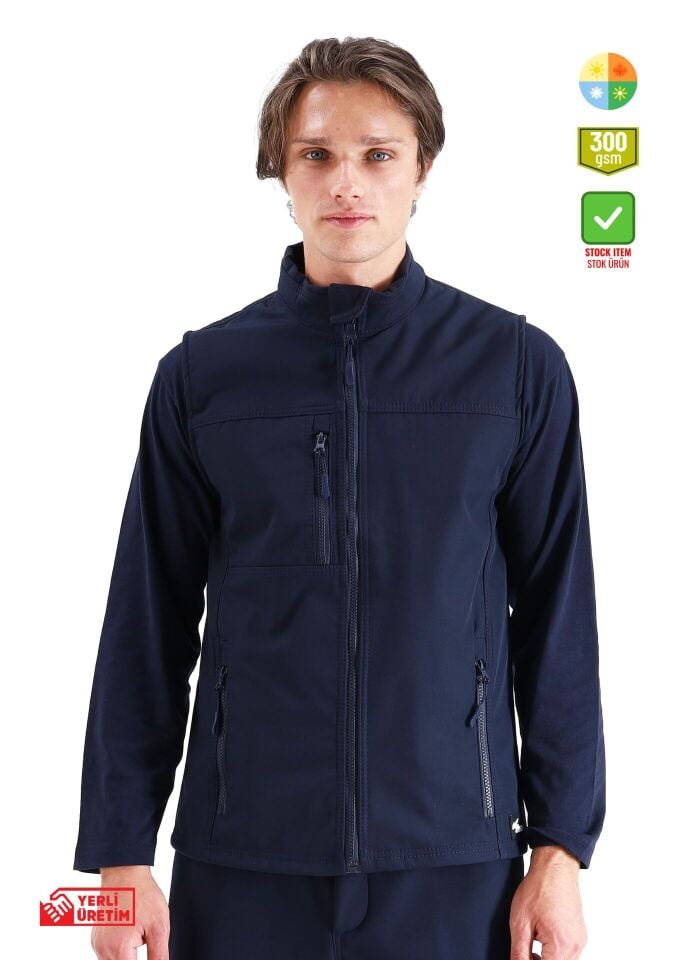 Safesawa Dark Softshell  İş Yeleği 300 gsm
