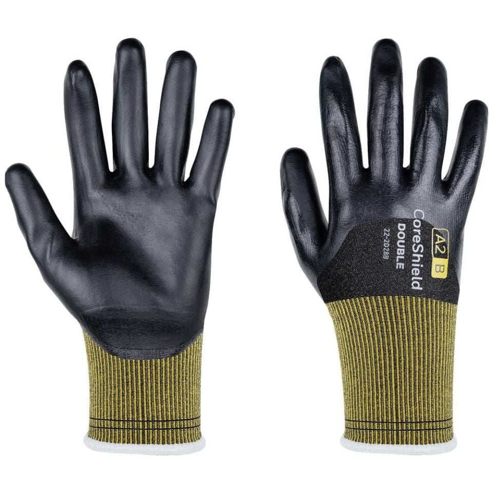 Honeywell CoreShield 22-2D28B Double, Nitril üstü Mikro Köpük Nitril 3/4 Kaplama, 18-GG, EN407 (X1XXXX)