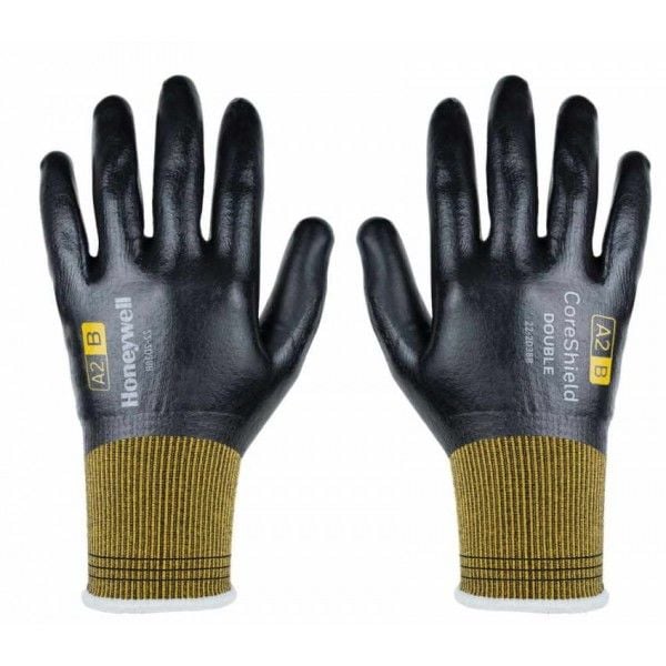 Honeywell CoreShield 22-2D38B Double, Nitril üstü Mikro Köpük Nitril Kaplı B Kesilme Dirençli İş Eldiveni