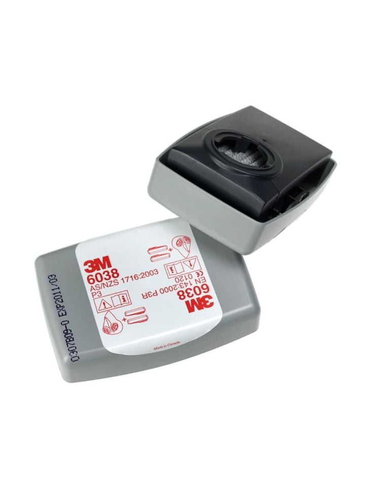 3M 6038 P3 R Organik-Ozon Solo Filtre 2'li