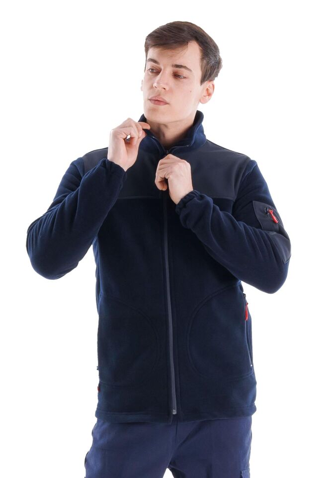 Safesawa Carlo Softshell Omuzlu Polar Ceket Lacivert 280 gsm