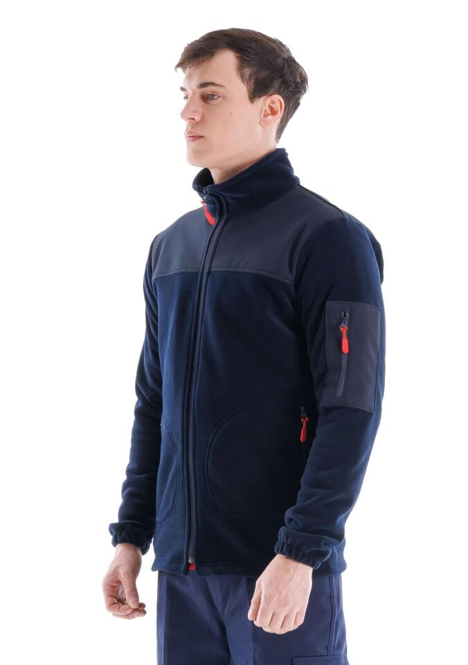 Safesawa Carlo Softshell Omuzlu Polar Ceket Lacivert 280 gsm