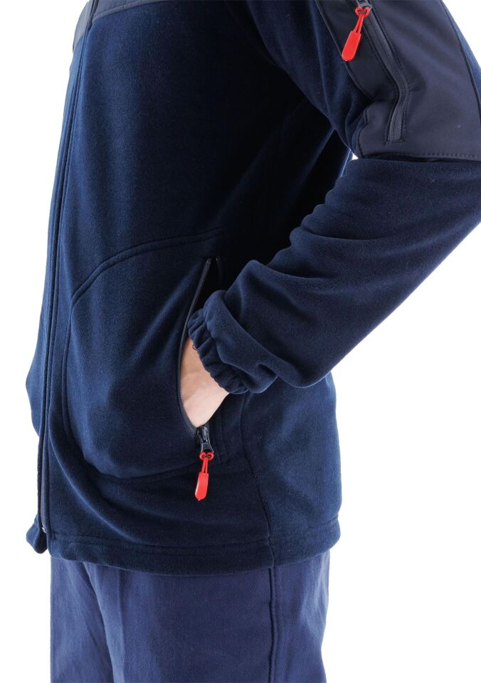 Safesawa Carlo Softshell Omuzlu Polar Ceket Lacivert 280 gsm
